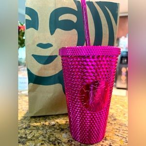 NWT Starbucks Grande Tumbler 2022 Pink Metallic Tumbler